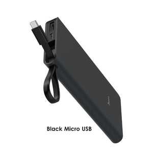 HOCO Power Bank 10000mAh Portable Fast Charging Cable Micro USB Type C Powerbank for iPhone X 8 Samsung External Battery Charger