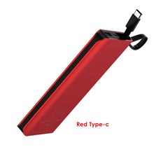 Load image into Gallery viewer, HOCO Power Bank 10000mAh Portable Fast Charging Cable Micro USB Type C Powerbank for iPhone X 8 Samsung External Battery Charger