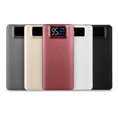 20000mAh External Battery Power Bank Fast Charger 5V 2.1A Dual USB LED Powerbank Portable Battery For iPhone Samsung Huawei