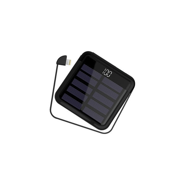 Travelcool SolarPower Bank 5000mAh Digital Display Solar Battery Pack Mini Power Bank Powerbank Usb Type-c Solar Powerbank Cable