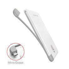 Load image into Gallery viewer, Yoobao 10000mAh Built-in Cable Power Bank Dual USB Input External Battery Ultra Thin Portable Charger for Xiaomi huawei  iponeX