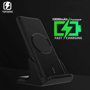 10000mAh QI Fast Wireless Charger Power Bank For iPhone XR XS Max Xiaomi Samsung Moblie Phone PowerBank With Charger Base Stand