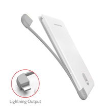 Load image into Gallery viewer, Yoobao S5K 5000mAh Built-in Cable Power Bank External Battery Ultra Thin Portable Charger for Mobile Phone Powerbank Samsung