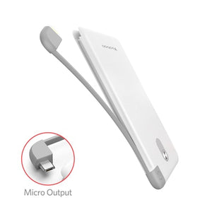 Yoobao S5K 5000mAh Built-in Cable Power Bank External Battery Ultra Thin Portable Charger for Mobile Phone Powerbank Samsung
